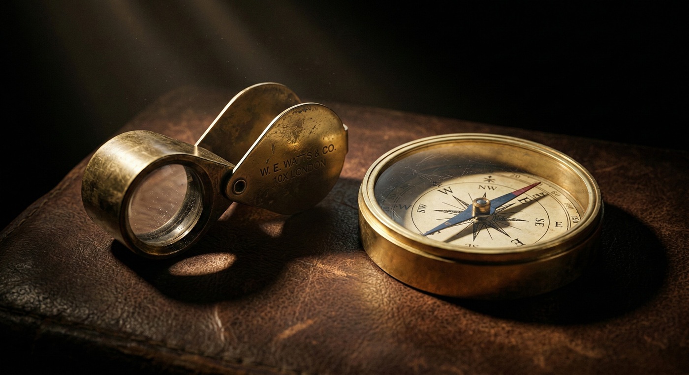 羅針盤とルーペ